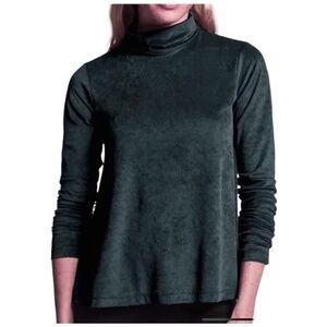 James Perse Ultra Soft Japanese Stretch Velvet Mock Turtleneck Size 0 | XS | NWT